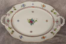 TWO HEREND PORCELAIN PLATTERS