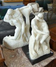 TWO LARGE CERAMIC SCULPTURES