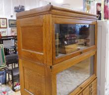 STACKING BARRISTER'S BOOKCASE/FLIGHT OF DRAWERS