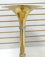 TWO MCM BRASS FLOOR LAMPS