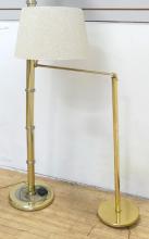 TWO MCM BRASS FLOOR LAMPS