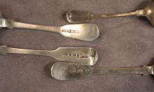 GEORGIAN AND EARLY VICTORIAN STERLING SPOONS