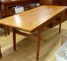 TEAK REFECTORY COFFEE TABLE