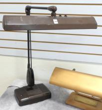 TWO INDUSTRIAL DESK LAMPS