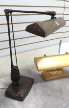 TWO INDUSTRIAL DESK LAMPS