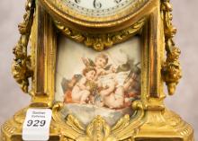 ORMOLU BRONZE MANTEL CLOCK