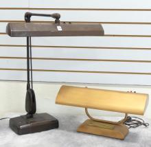 TWO INDUSTRIAL DESK LAMPS
