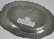 EARLY PEWTER DISH