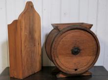 BUTTER CHURN AND SHELF