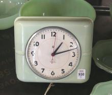 JADEITE BOWLS AND RETRO CLOCK