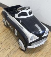 VINTAGE METAL "POLICE" PEDAL CAR