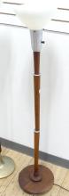 TWO MCM TEAK FLOOR LAMPS