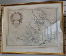 18TH CENTURY FRAMED MAP OF CANADA