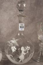 MARY GREGORY DECANTERS AND GLASSES