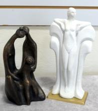 TWO FIGURAL SCULPTURES