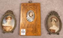 THREE ANTIQUE PORTRAIT MINIATURES