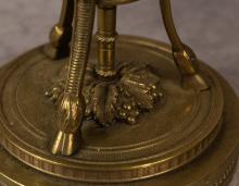 PAIR OF GILDED BRONZE URNS/CANDLESTICKS