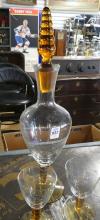 MCM GLASS DECANTER SET, ETC.