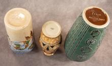 THREE ART POTTERY VASES