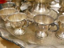 IMPRESSIVE SILVER PLATE PUNCH SET