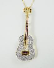 "GUITAR" PENDANT NECKLACE