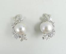 PEARL & DIAMOND EARRINGS