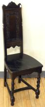 HIGH-BACK OAK SIDE CHAIR