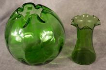 TWO MARY GREGORY VASES