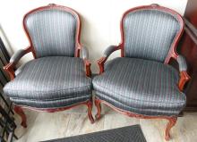 PAIR OF DECORATOR ARMCHAIRS