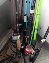 SIX FISHING RODS