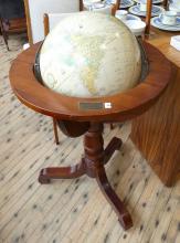 TERRESTRIAL GLOBE ON WOODEN STAND