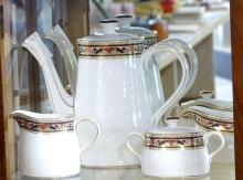 ROYAL CROWN DERBY "CHARDONNAY" TEA AND COFFEE SERVICE