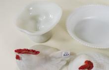 FOUR "CHICKEN" NESTING DISHES