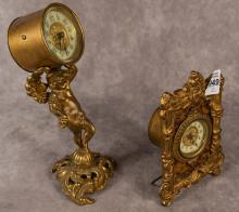 TWO ART NOUVEAU BOUDOIR CLOCKS