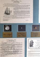 FRAMED COINS WITH CERTIFICATES