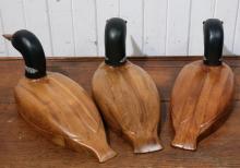 CARVED WOOD LOONS