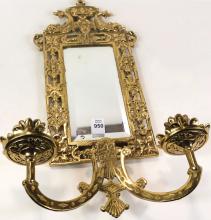 BRASS WALL SCONCE MIRROR