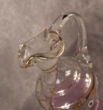 ANTIQUE GLASS BEVERAGE SET AND DECANTER