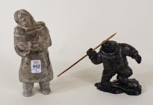 TWO INUIT STONE CARVINGS