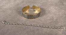 TWO SILVER BRACELETS