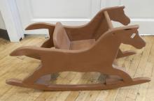 ROCKING HORSE AND DOLL BUGGY