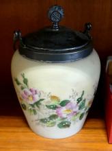 BISCUIT BARREL, WADE TEA FIGURES AND PEN SET
