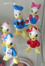 FIVE DISNEY FIGURINES