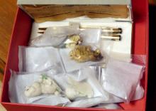 BISCUIT BARREL, WADE TEA FIGURES AND PEN SET