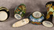 FIVE PIECES OF DUTCH POTTERY