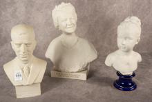 THREE PORCELAIN BUSTS