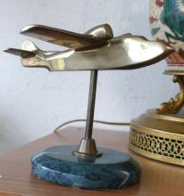 PAIR OF BRAS "AIRPLANE" PAPERWEIGHTS