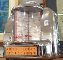 "JUKEBOX" RADIO AND OIL PAINTING