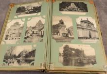 ANTIQUE "WORLD" POSTCARD ALBUM