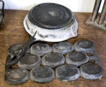 CAST IRON PANS, ETC.